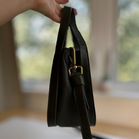 Madewell Bottle Green Leather Crossbody Bag - Picture 4 of 6